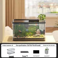 Chose One Kompakt Ekologiskt Akvarium 2025: Allt-i-ett Filtrerings- och Syresättningssystem för Guldfiskar – Komplett Set beige