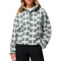 Columbia - Helvetia II Printed Cropped Half Snap Sedona Sage Geostack för UnisexNylon - Storlek L - Grå