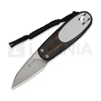 CIVIVI Purr C25054-5, Stonewashed Nitro-V, Orange Black White G10 pocket knife, Ostap Hel design