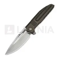 We Knife Tracks Limited Edition WE23059-2, Hand Rubbed Satin Böhler M390, Bronze Titanium pocket knife