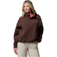 Columbia - Helvetia II Cropped Half Snap Fleece Tobacco för UnisexNylon - Storlek XS - Brun