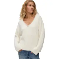 Vero Moda Berry Lace Tröja Med V-ringning