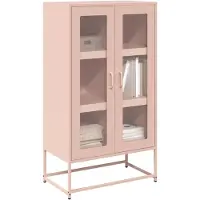 vidaXL Hög rosa byrå 68X39X123 cm Stål