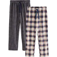 Next Pyjamasbyxa marinblå / ljusblå / brun / vit
