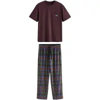 Next Pyjamas lång blå / choklad