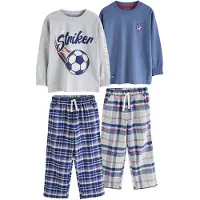 Next Pyjamas blå / gråmelerad / röd / vit