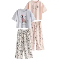 Next Pyjamas grå / pastellrosa / svart / vit