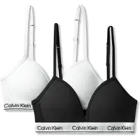 Calvin Klein 2 Pack Girls Triangle Bras Icon Cotton Stretch