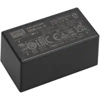 MEAN WELL IRM-05-5, 5 W, 85 - 264 V, Svart, RoHS, ITE EN/UL/IEC 60950, 25,4 mm