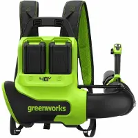 Greenworks Batteridriven lövblås BL48020A2; 48 V; 2x8,0 Ah batt.
