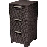 Curver Chest of Drawers with 3 Drawers Style 33x38x60cm Dark Brown 0806604210