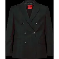 HUGO Extra-slim-fit blazer in checked virgin wool