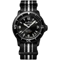 Swatch x Blancpain Scuba Fifty Fathoms Ocean Of Storms Herrklockor Svart SO35B400 Black Dial black