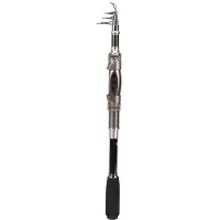 Igeteck Bärbar Kolfiber Baitcasting Teleskopisk Fiskespö Stång Rulle Tillbehör 2,4m 7,9ft Kolfiberfiskespö gray