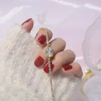 YIRAN Jewelry Rea på Ins Nytt 14k Äkta Guld Super Flash Stor Zirkon Lyxarmband Ädel Bling Bröllopsbankett Slitage Smycken Julklapp gray