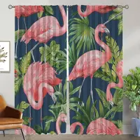 Household supplies MH Flamingo Eleganta Rumsgardiner för Vardagsrum Mörkläggningsgardin Partition Halloweendekoration Tyll för Sovrum Rullgardiner Kök W50xH70cmx2pcs-CL