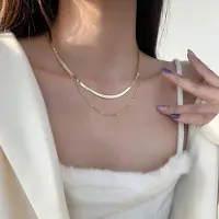 YIRAN Jewelry 925 Sterling Silver Ormkedja Halsband För Kvinnor Dubbellagers Kedja Choker Halsband Fest Smycken