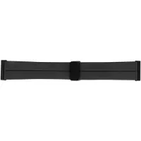 TOMTOP JMS Silikonarmband Snabbfäste Sportklockarmband med 24 mm Magnetiskt Vikspänne Passar för Suunto 7 9 svart
