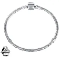 YIRAN Jewelry Mc Autentisk Vintage Silver Svamp Hund Hjärta Omfamning Ängel Pärlor Passar Mode Berlocker Armband För Kvinnor Nytt DIY Smycken 18cm white