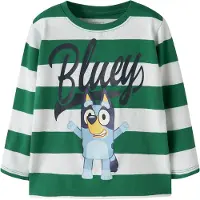 Name it T-shirt 'NMMJustin Bluey' nattblå / ljusblå / grön / vit