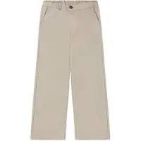 Minymo Byxor - Twill - Fjädergrå - - 7 år (122) - Byxor - Bomull