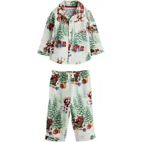Next Pyjamas brun / grön / röd / vit