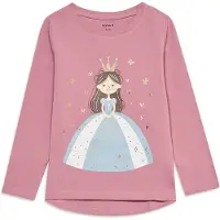 Name it T-shirt 'NMFVIX' ljusblå / guld / mauve / vit
