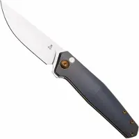 Anso of Denmark Toko TOK-KOB-AMB-BRZ, Stonewashed RWL34, Kobolt Titanium, Amber Hardware, Bronze Backspacer, pocket knife, Jens Ansø design