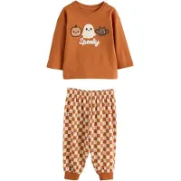 Next Pyjamas 'Halloween' kitt / mörkorange / svart / vit