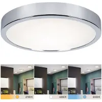 Paulmann LED taklampa Aviar, Förkromad / silver, Badrum, Syntetmaterial, Modern, LED-taklampa