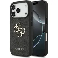 GUESS 4G-fodral med stort logo för iPhone 17 Pro / 18 Pro – Svart