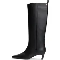 Tommy Hilfiger Kitten Heel Leather Knee High Boots