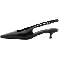 Calvin Klein Leather Kitten Heel Slingbacks
