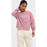 ONLY GIRLS Sweatshirt 'KOGSWEAT' gammalrosa / vit