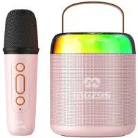 Mozos MK RÓŻOWY MIKROFON KARAOKE GŁOŚNIK BT