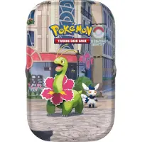 Pokémon Samlarkort – TCG Lumiose City Mini-burk med Meganium, 2 boosterpaket, ett ark med klistermärken och ett kodkort