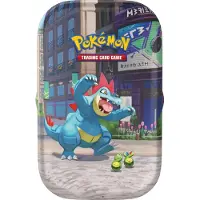 Pokémon Kolekcionuojamos Korteles - TCG Lumiose City Mini Tin Feraligatr, 2 Booster Packs, Sticker Sheet