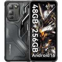Blackview FORT 5 Tålig Android 16 Smartphone 108MP Kamera med Night Vision 6,78 120Hz Display, 12GB RAM 256GB ROM, 5000mAh Batteri, Dubbel-SIM, NFC Only cell phone svart