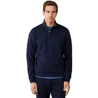 Hackett London för män. HM5800151 Sweatshirt med halv dragkedja marinblå (XL), Casual, Bomull, Lång ärm, Marino