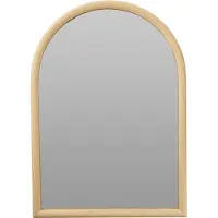 Home Styling Collection Dekorativt hängande spegel i form av en lucka, naturfärgad, 70 x 50 cm