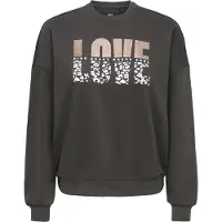 ONLY Sweatshirt 'TAMMIE' brun / svart / vit