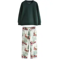 Next Pyjamas ljusblå / gran / röd / off-white