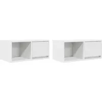 vidaXL TV-bänkar 2 st vit 60x31x25,5 cm konstruerat trä