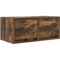 vidaXL TV-bänk rökt ek 60x31x25,5 cm konstruerat trä