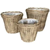 Ginza.se Scandinavian Collection - Rattan Plant Baskets - Natural - Set of 3