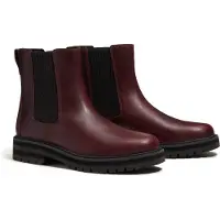 Timberland för kvinnor. TB0A2KK2EIW1 Chelsea-stövletter i läder från Britton Drive, granatröda (36 W), Hud, Karta, Ingen, Casual