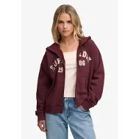 Superdry Athletic Essentials Relaxed Crop Sweatshirt Med Dragkedja