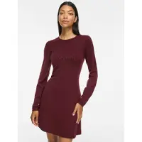 Vila Comfy A-line O-neck Knit Långärmad Kort Klänning