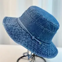 WTEMPO Retro och Gammal Tvättad Denim Bucket Hatt Dam Vår och Sommar Casual Bassänghatt Bergsklättring Solskydd Solskyddshatt ONE SIZE mörkblå färg