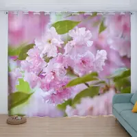 Yiran Furniture Naturligt Havslandskap 3D-gardiner Landskap Moderna Halvmörkläggande Gardiner Fönster För Vardagsrum Sovrum Gardin Kök Draperi 2x60Wx50H(CM)&Grommet Top